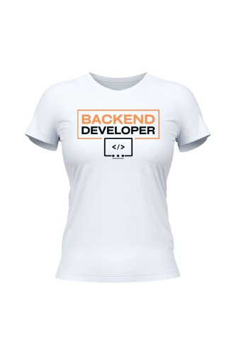 Koszulka damska Backend developer - biała