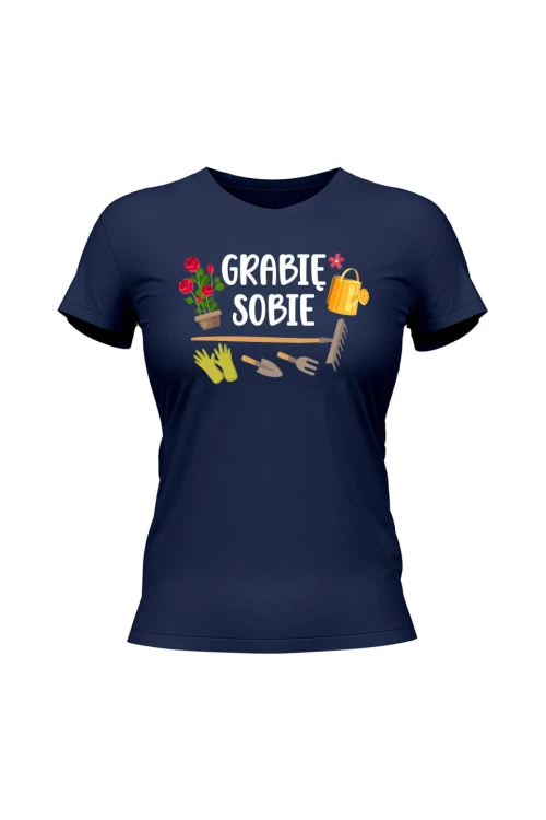 Koszulka damska Grabie sobie - granatowa