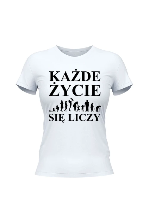 Koszulka damska Każde życie się liczy - biała