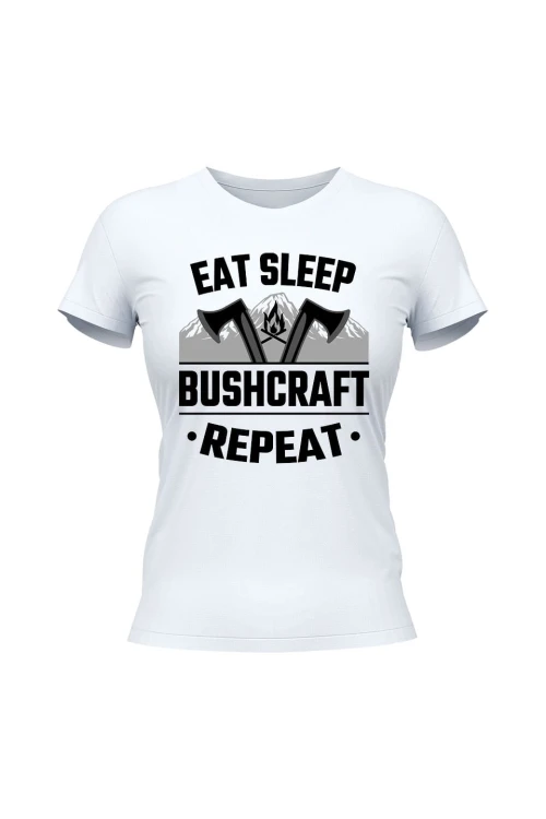 Koszulka damska East sleep bushcraft repeat - biała