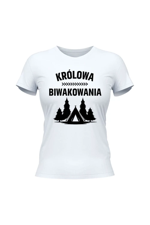 Koszulka damska Królowa biwakowania - biała