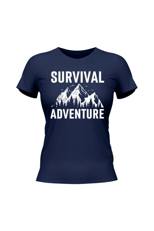 Koszulka damska Survival Adventure - granatowa
