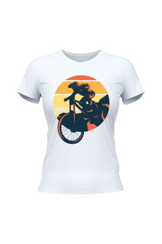 Koszulka damska Downhill MTB - biała