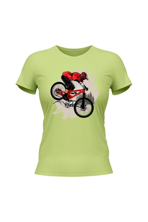 Koszulka damska Downhill Zjazd - limonka