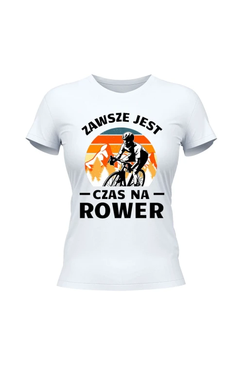 Koszulka damska Zawsze jest czas na rower Szosa - biała