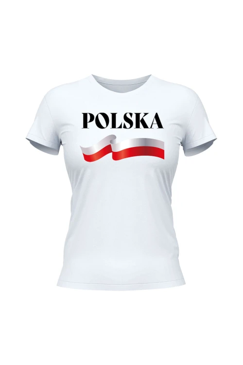 Koszulka damska POLSKA - biała