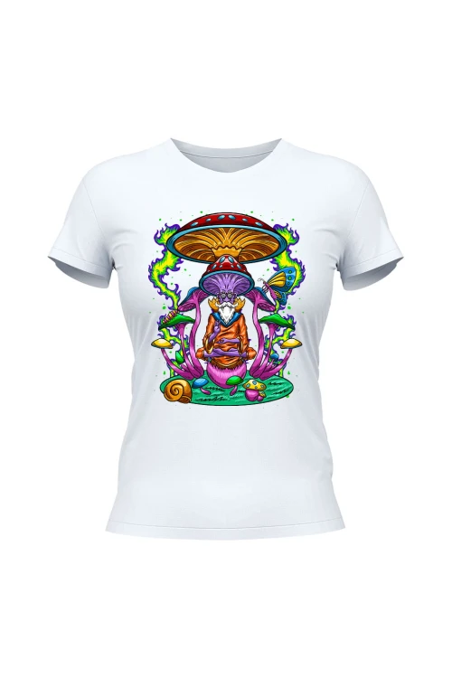 Koszulka damska Psychedelic Mushroom - biała