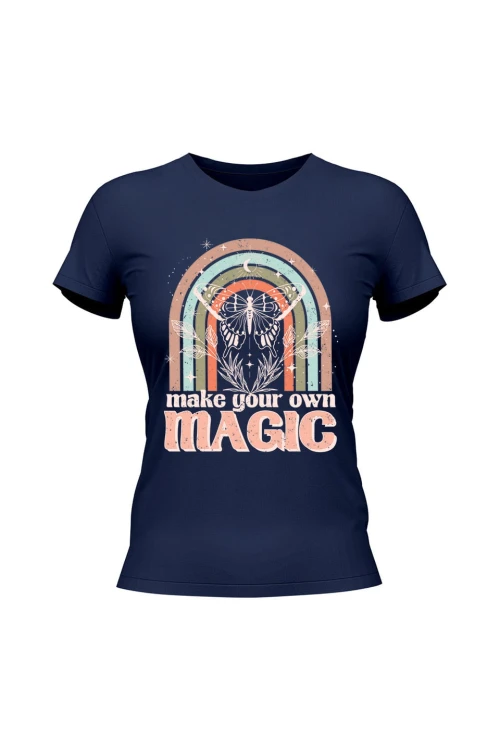 Koszulka damska Make your own magic - granatowa