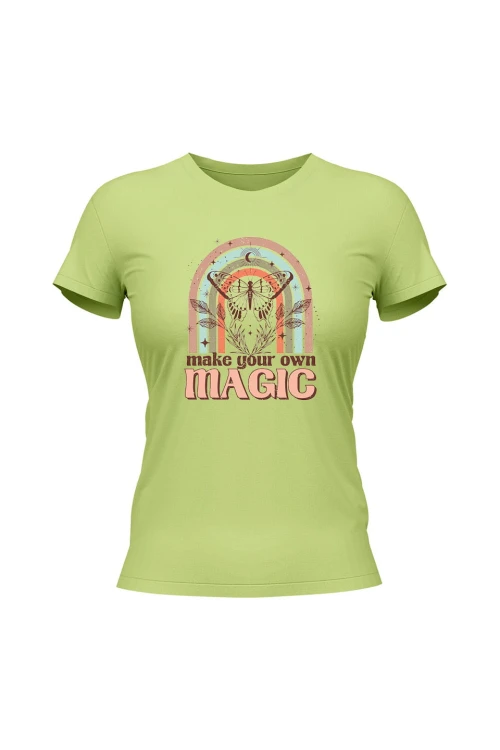 Koszulka damska Make your own magic - limonka