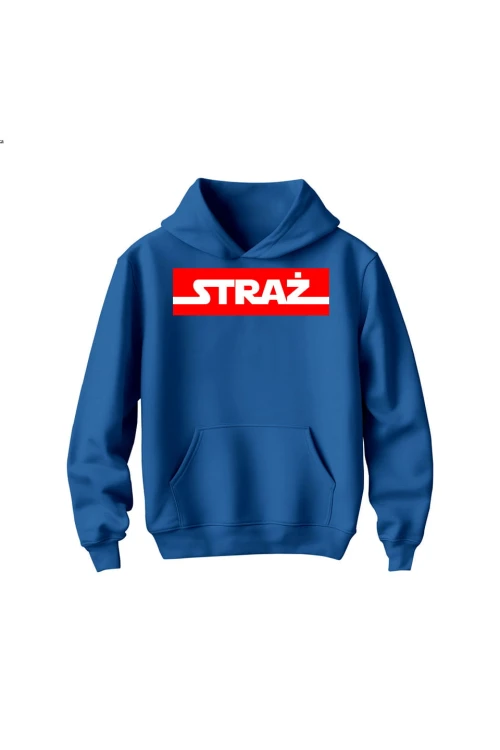 Bluza dziecięca z kapturem STRAŻ - niebieska
