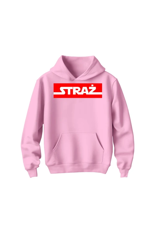 Bluza dziecięca z kapturem STRAŻ - różowa