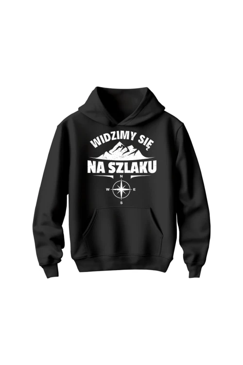 Bluza dziecięca z kapturem Widzimy się na szlaku - czarna