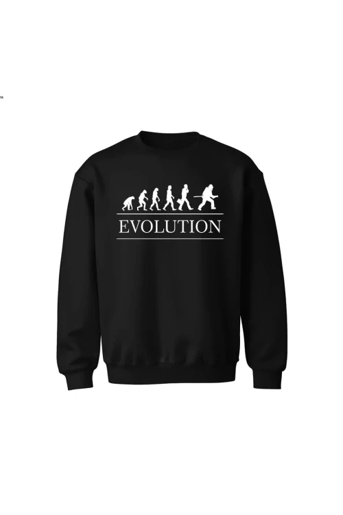 Bluza dziecięca bez kaptura Ewolucja strażaka - czarna