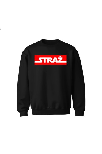 Bluza dziecięca bez kaptura STRAŻ - czarna