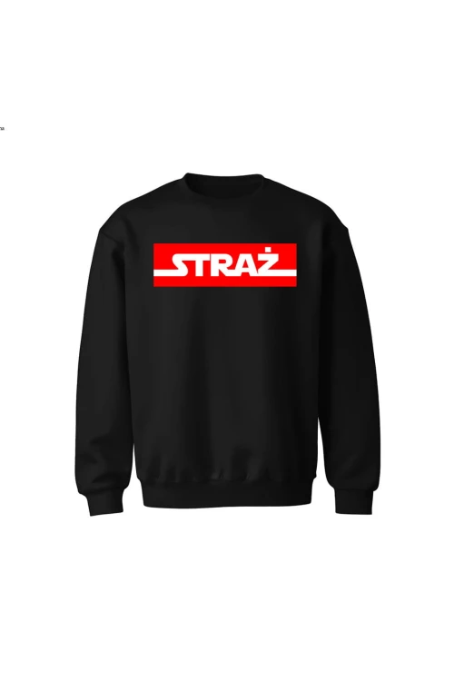 Bluza dziecięca bez kaptura STRAŻ - czarna