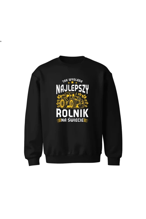 Bluza dziecięca bez kaptura Najlepszy rolnik na świecie - czarna