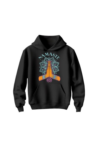 Bluza dziecięca z kapturem Namaste - czarna