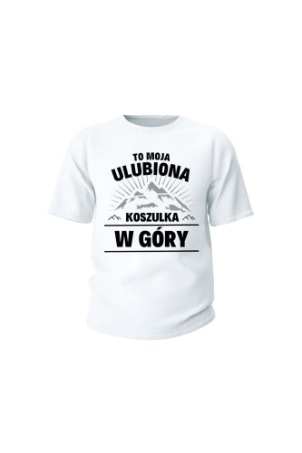 Koszulka dziecięca To moja ulubiona koszulka w góry - biała