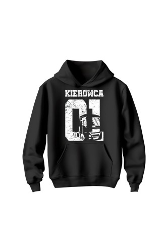 Bluza dziecięca z kapturem Kierowca 01 - czarna