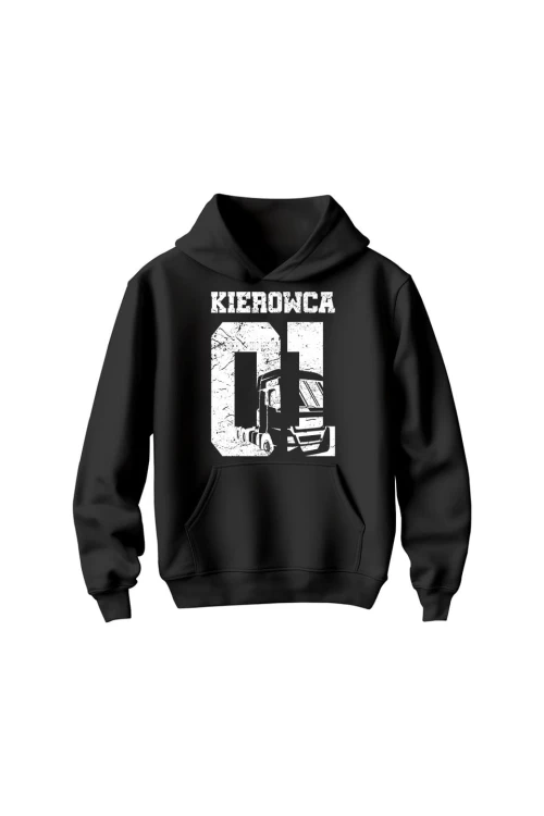Bluza dziecięca z kapturem Kierowca 01 - czarna
