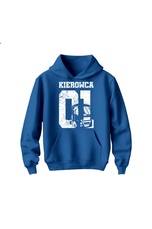 Bluza dziecięca z kapturem Kierowca 01 - niebieska