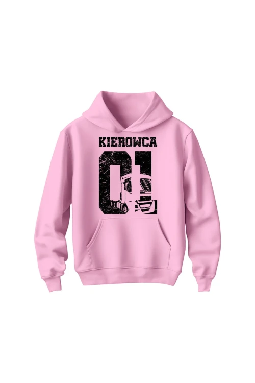 Bluza dziecięca z kapturem Kierowca 01 - różowa