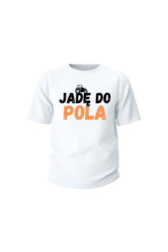 Koszulka dziecięca Jadę do pola - biała