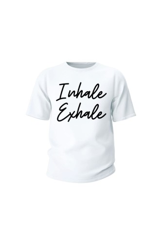 Koszulka dziecięca Inhale Exhale - biała