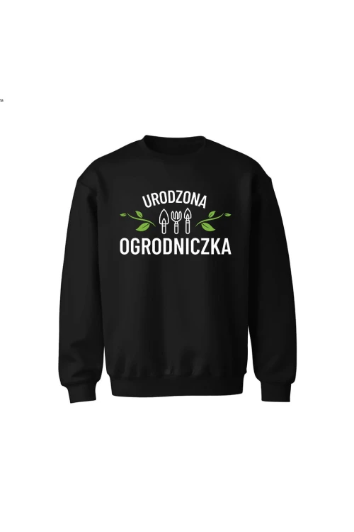 Bluza dziecięca bez kaptura Urodzona ogrodniczka - czarna
