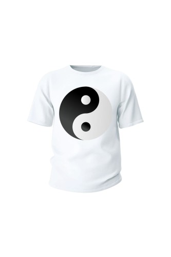 Koszulka dziecięca Symbol Yin Yang - biała