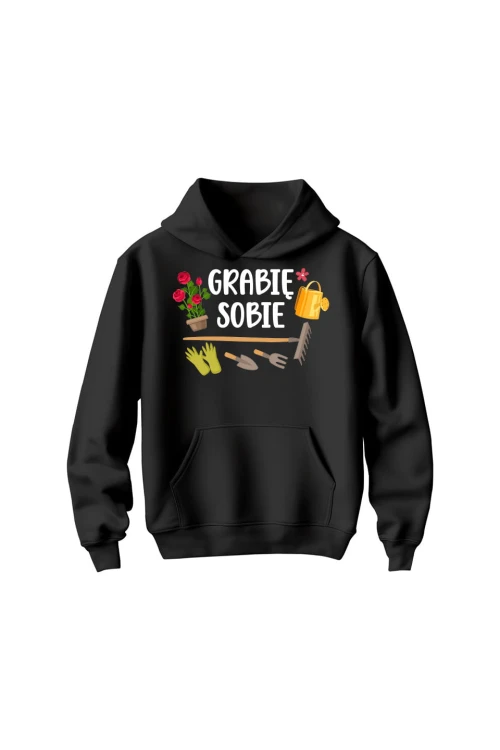 Bluza dziecięca z kapturem Grabie sobie - czarna