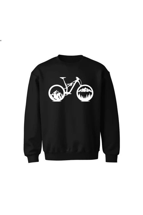 Bluza dziecięca bez kaptura Mountain bike enduro downhill - czarna