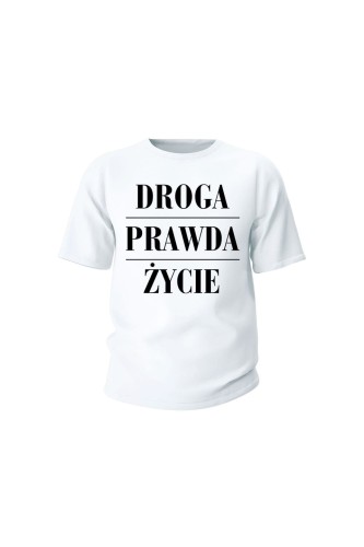 Koszulka dziecięca Droga prawda życie - biała