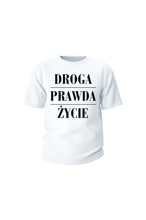Koszulka dziecięca Droga prawda życie - biała