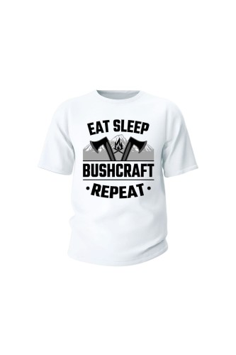Koszulka dziecięca East sleep bushcraft repeat - biała