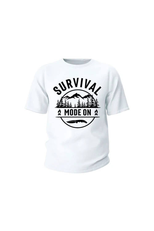 Koszulka dziecięca Survival mode on - biała