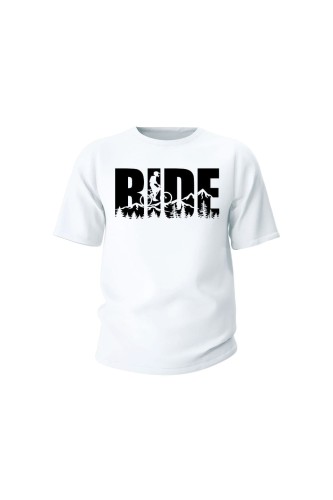 Koszulka dziecięca Ride MTB - biała