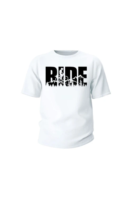 Koszulka dziecięca Ride MTB - biała