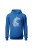 Bluza damska z kapturem Rysunek Konia - niebieska