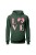 Bluza damska z kapturem z nadrukiem LOVE - zielona
