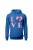 Bluza damska z kapturem z nadrukiem LOVE - niebieska