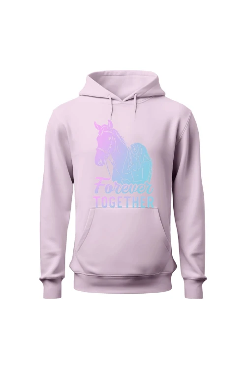 Bluza damska z kapturem Forever Together - różowa