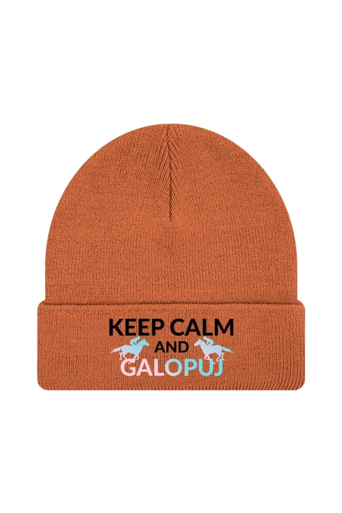 Czapka zimowa Keep Calm - pomarańczowa
