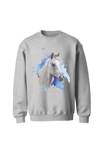 Bluza bez kaptura Siwy - szara