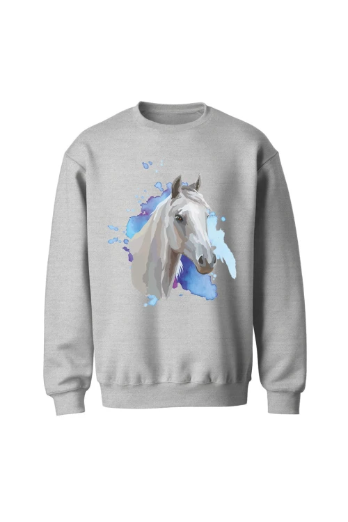 Bluza bez kaptura Siwy - szara