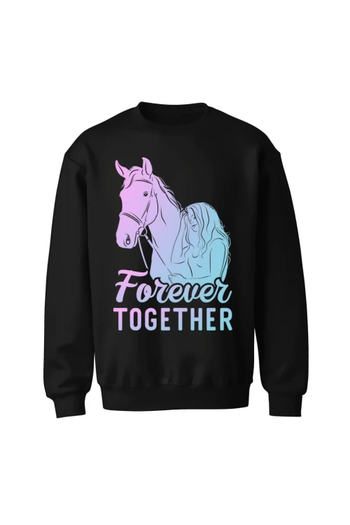 Bluza bez kaptura Forever Together - czarna