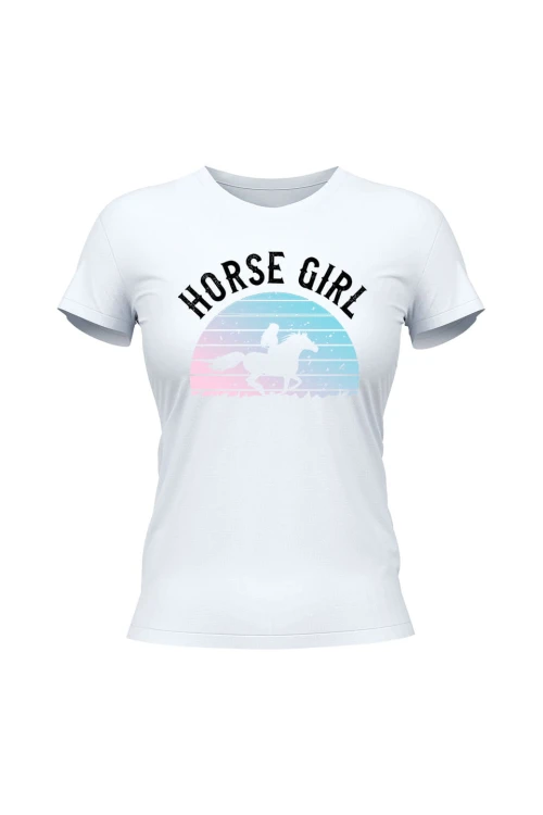 Koszulka damska Horse Girl - biała