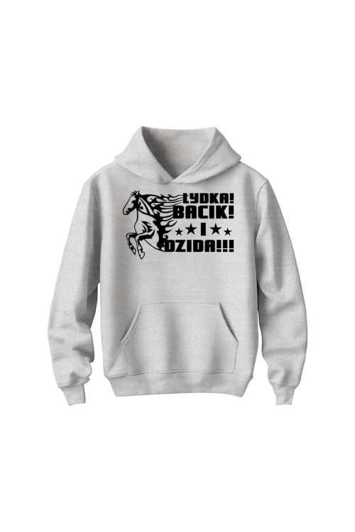 Bluza dziecięca z kapturem Łydka bacik i dzida - szara