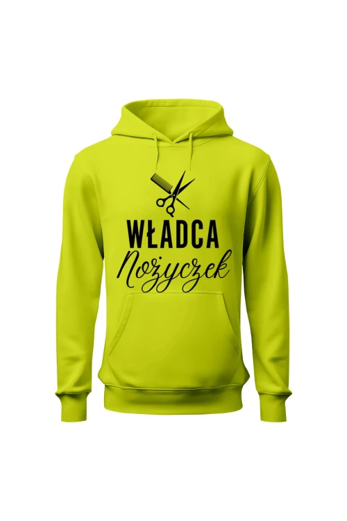 Bluza męska z kapturem Władca nożyczek - limonka