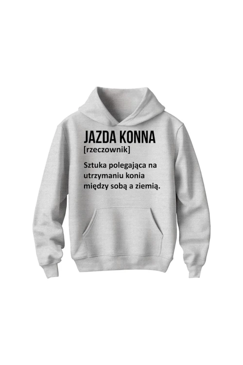 Bluza dziecięca z kapturem Jazda konna - Definicja - szara
